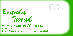 bianka turak business card